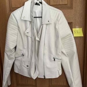 Women's White Biker Jacket